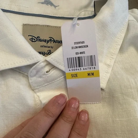 NWT Disney Parks by Tommy Bahama long sleeve button up - Picture 2 of 3